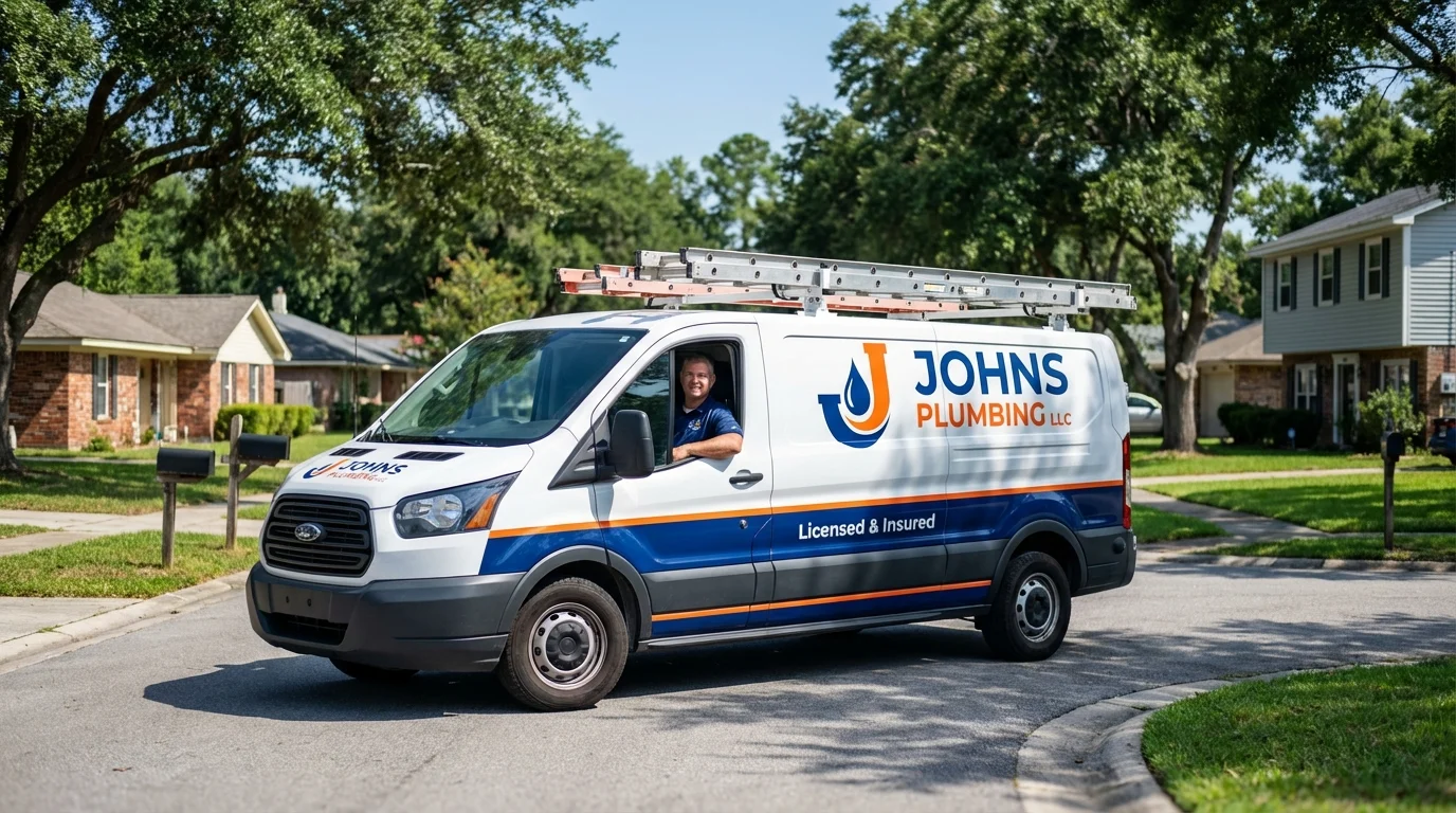 Johns Plumbing LLC service van in Gate City, VA