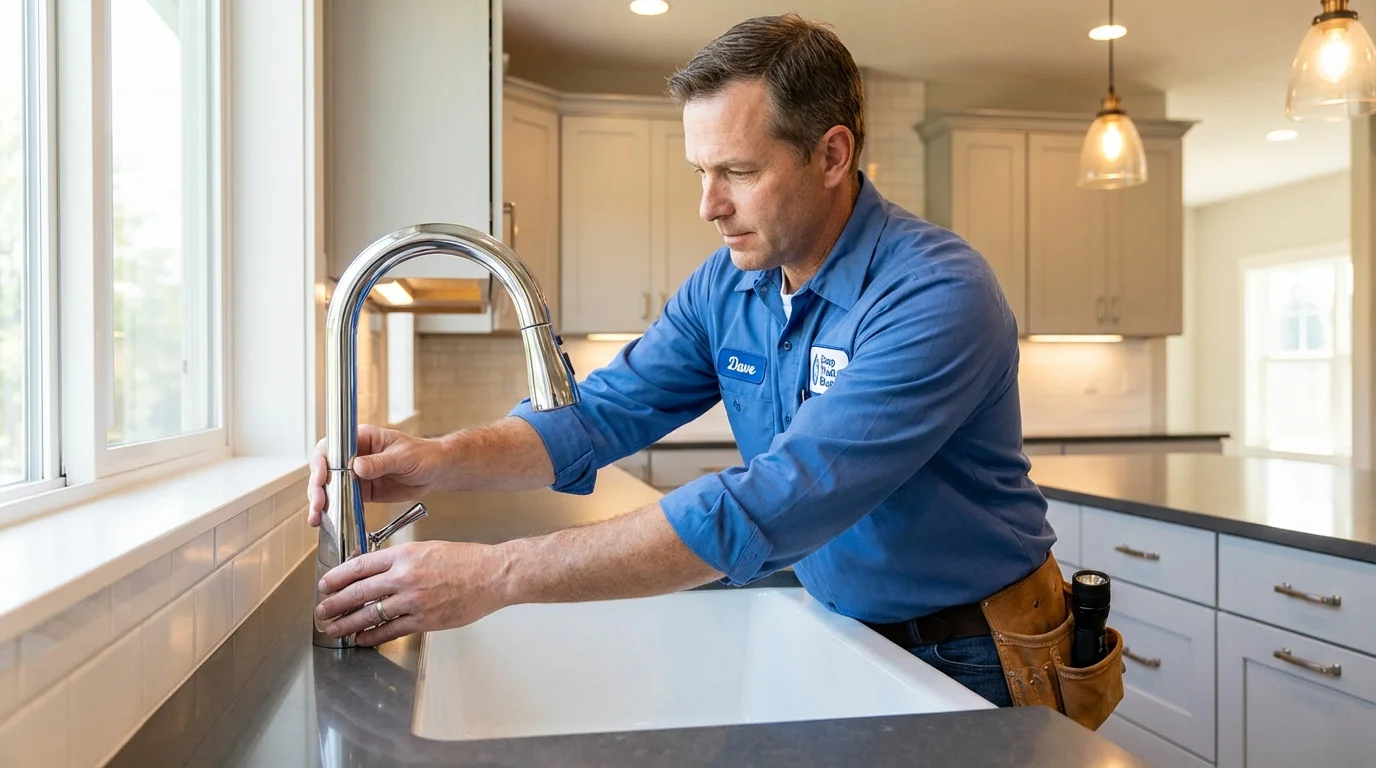 Kitchen faucet installation by Johns Plumbing LLC in Gate City